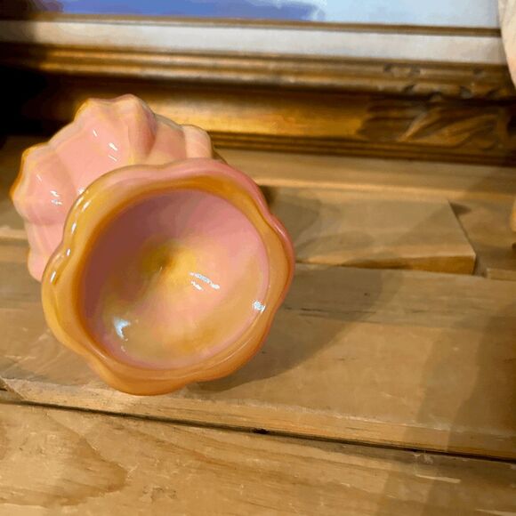 Vintage L E Smith Glass Simplicity Bittersweet Swung Vase DO NOT BUNDLE - Picture 5 of 6